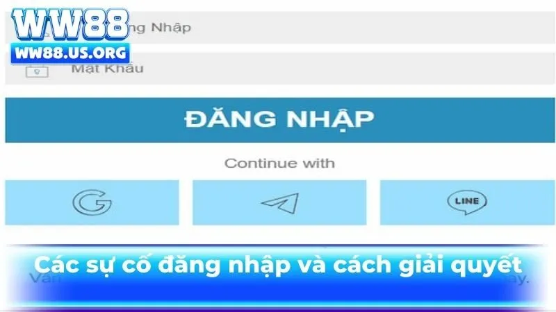 Các sự cố đăng nhập và cách giải quyết